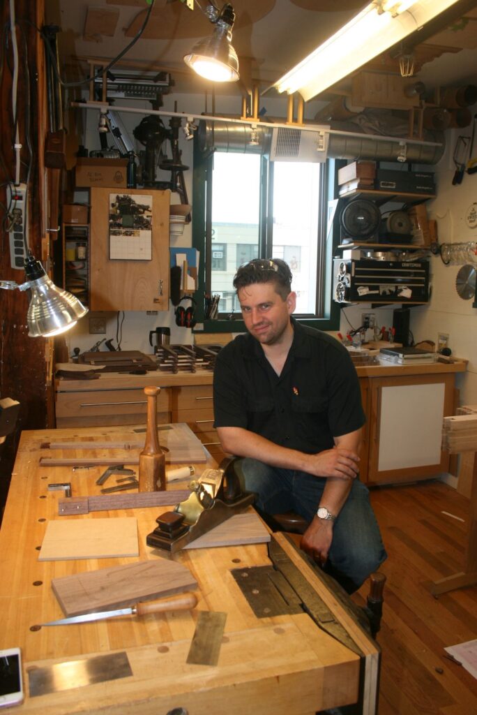 Bob at work at his bench