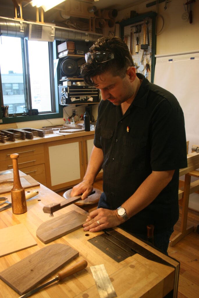 Bob at work at his bench