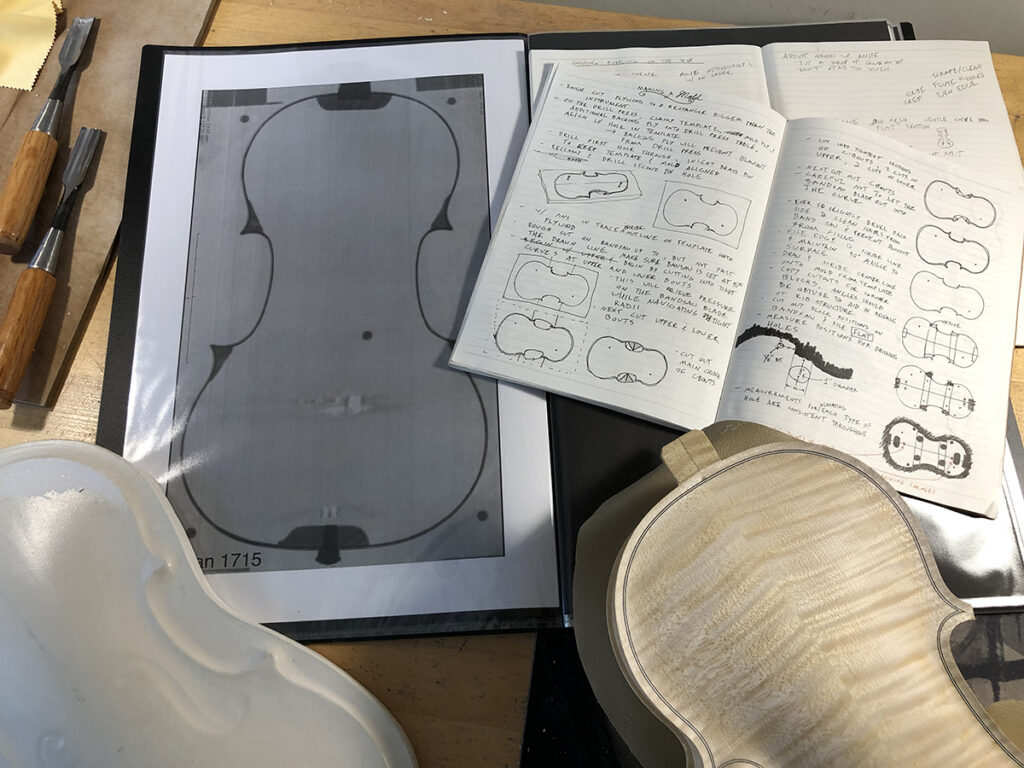 CT scans and student notebook