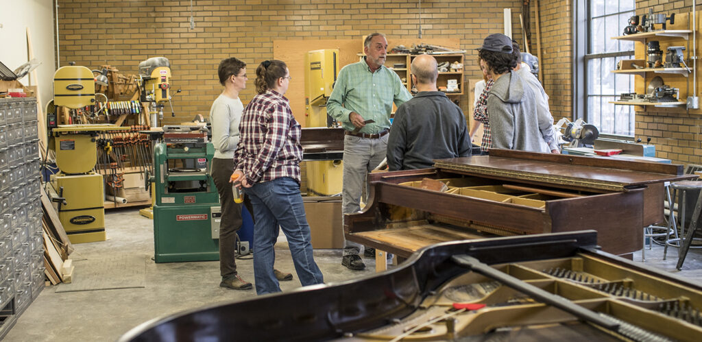 David teaching a group of Advanced Piano Technology students