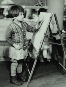 Historic photo: child in the preschool program
