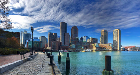 View of Boston from the harbor