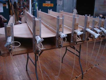 The soundboard structure is glued in the go-bar deck
