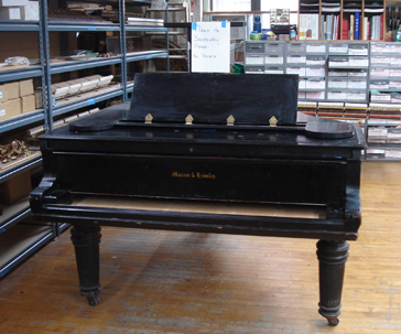 Once the piano is fully restored it is sent to a shop that specializes in piano case refinishing. This piano is now ready to be refinished.