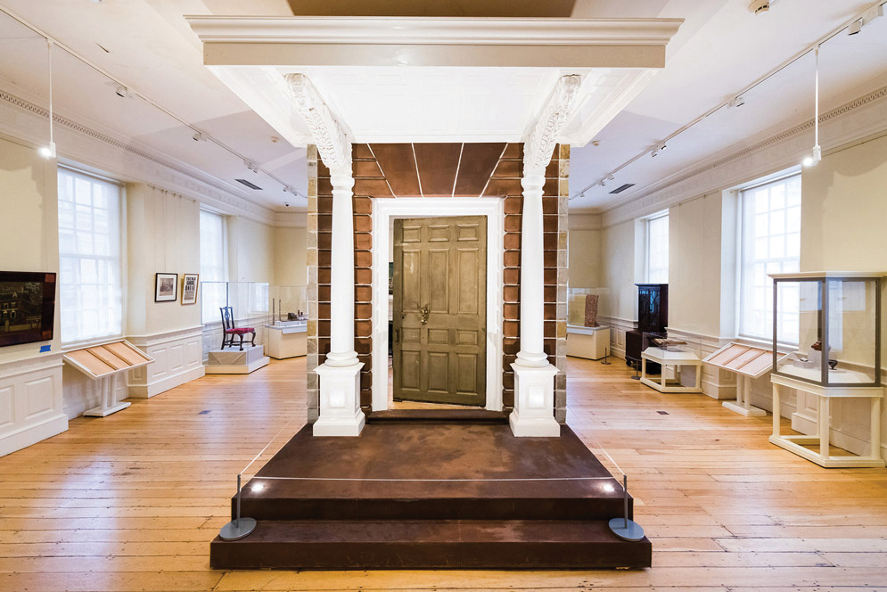 Finished exhibit at the Old State House. Photo by Justin Knight.