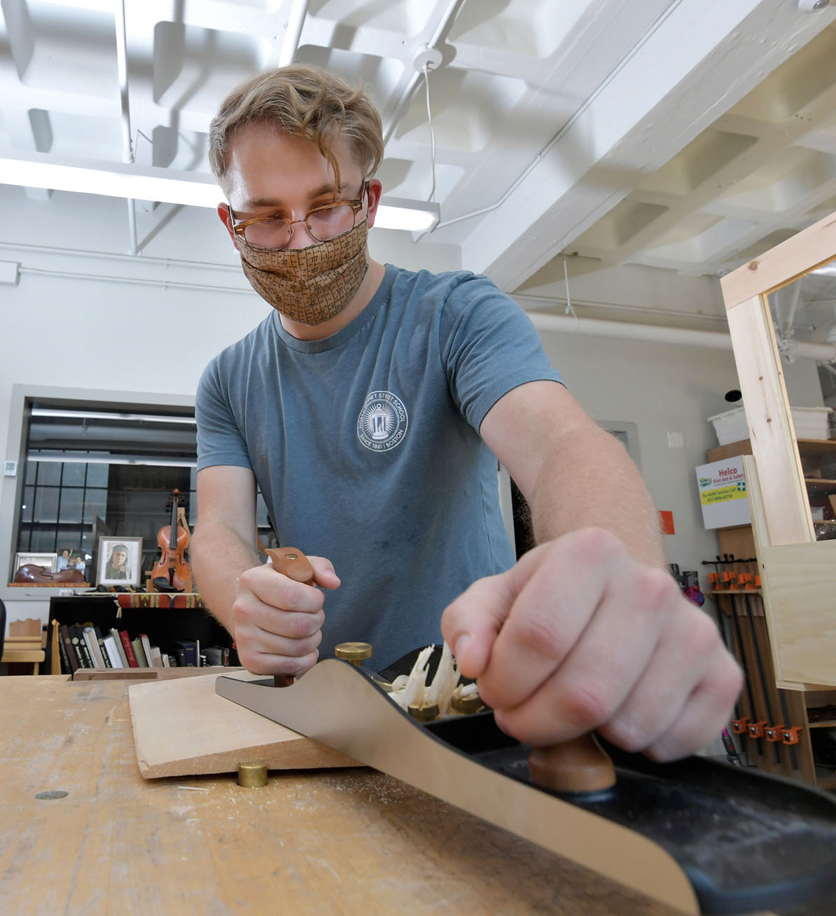 Violin making student