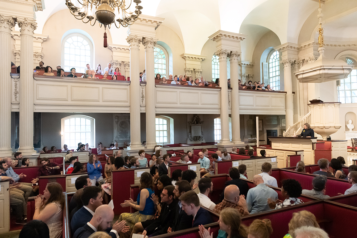 The ceremony inside King's Chapel