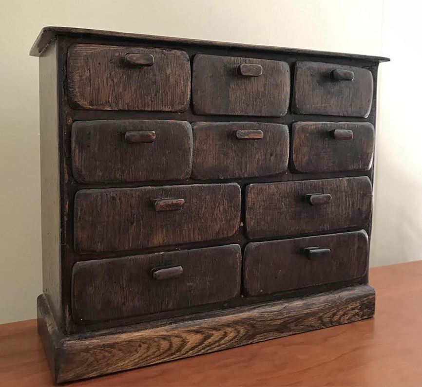 Aspen's grandfather's miniature chest of drawers
