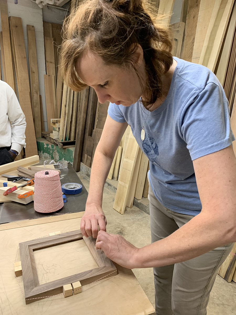 Ellen teaching a picture frame class