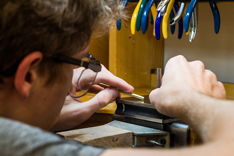 At the jewelry bench