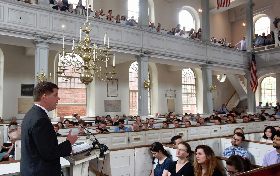 Mayor Marty Walsh in Old North Church