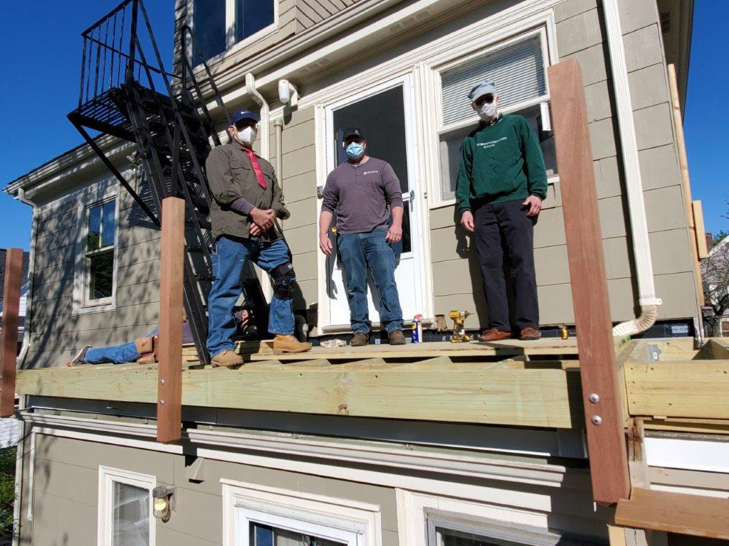 Walter (right) and the Columbia Contracting crew