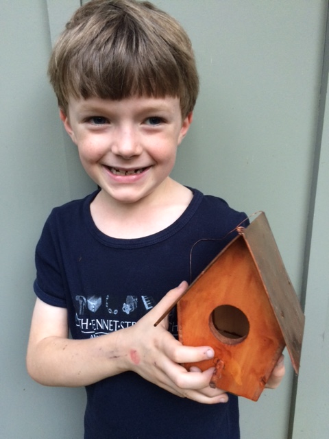 Student with Birdhouse