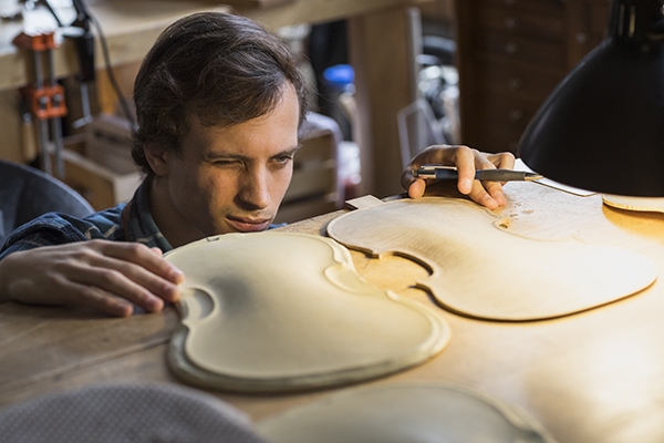 Violin Making student Nick Gerald