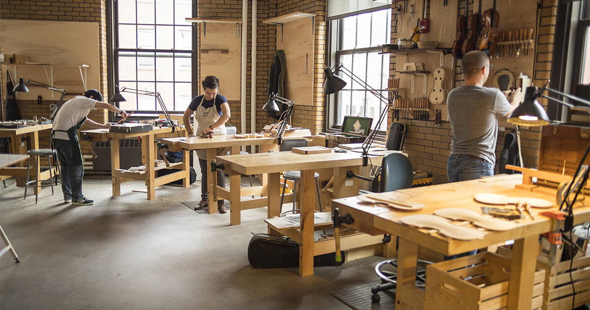 The Violin Making & Repair benchroom