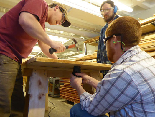 Preservation Carpentry Students Building New Doors