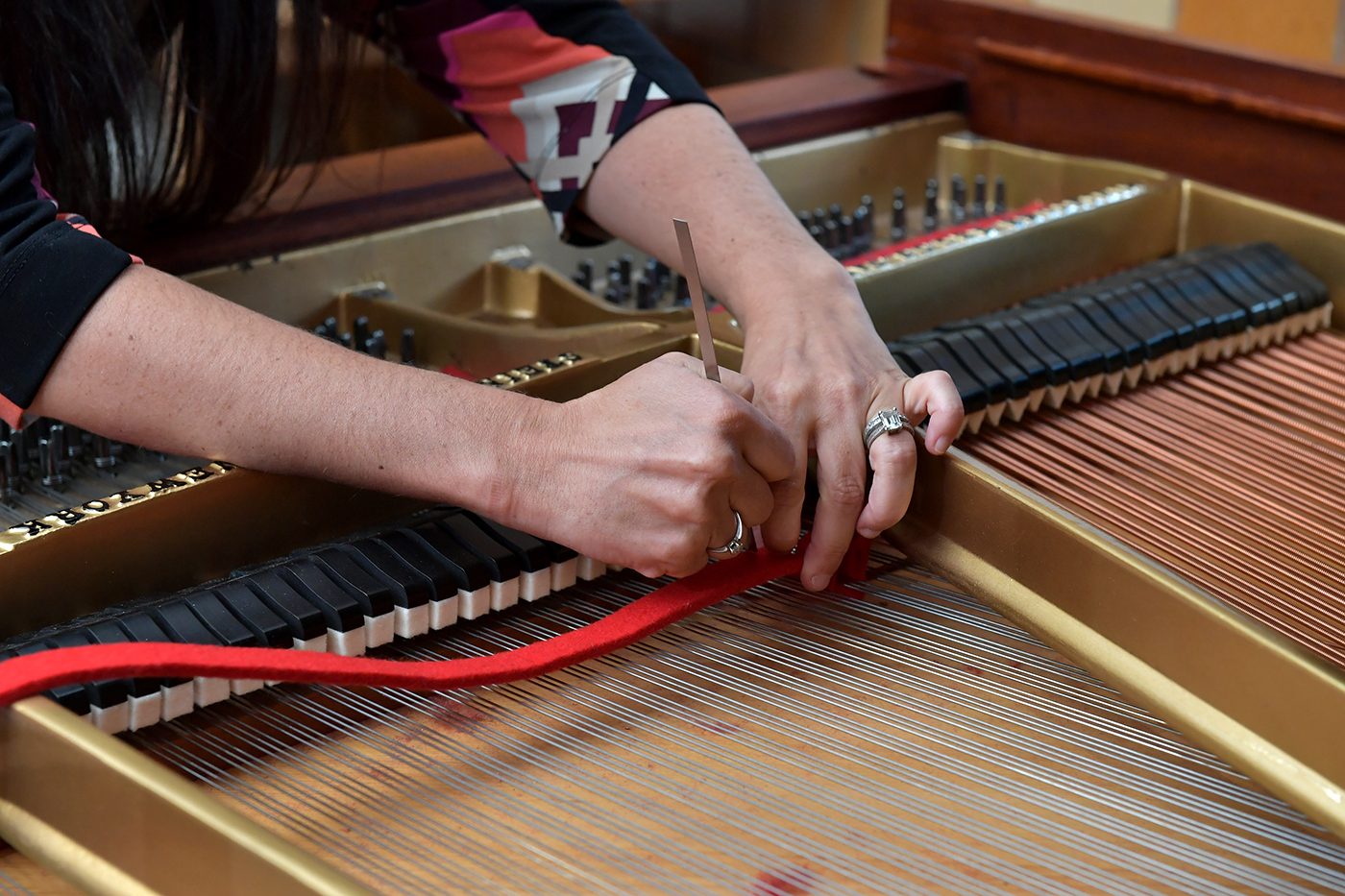 Tuning a piano