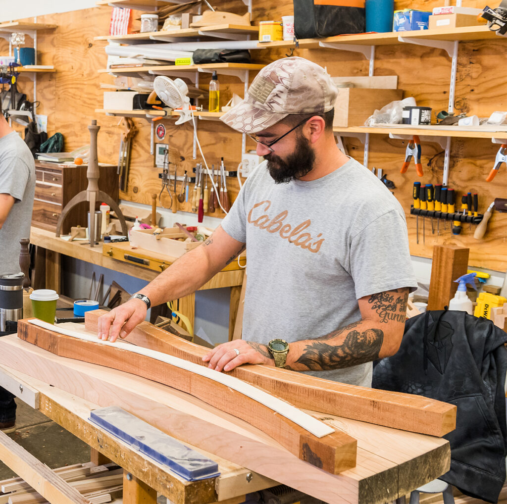 Jonathan at work at his NBSS bench