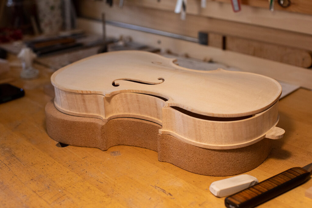 Violin in process