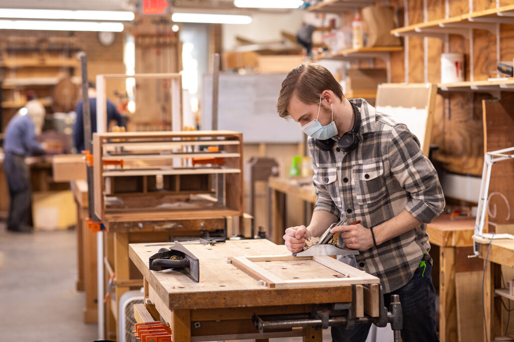 work behind simple furniture