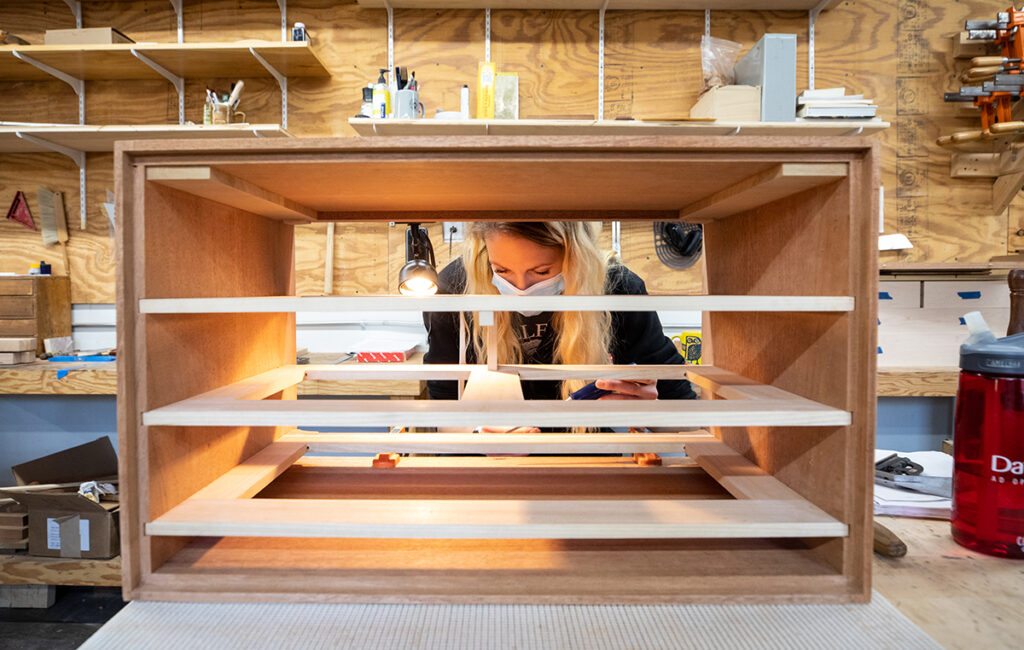 Lily working on her toolbox