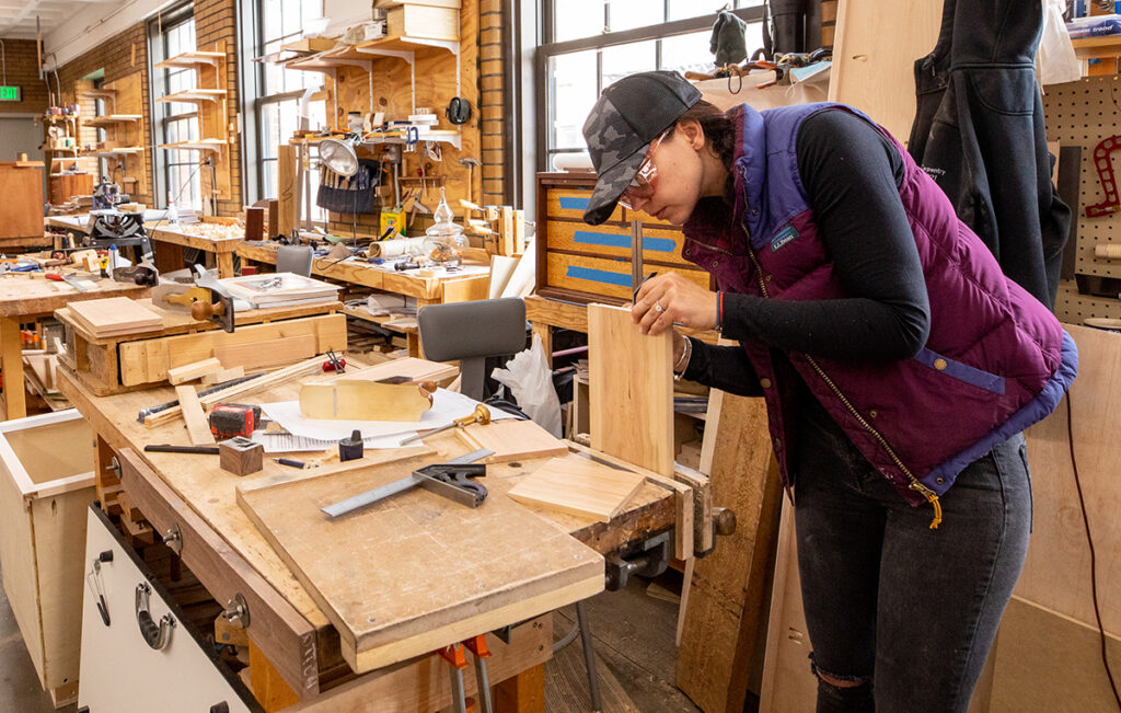 Svetlana as a Furniture Making student