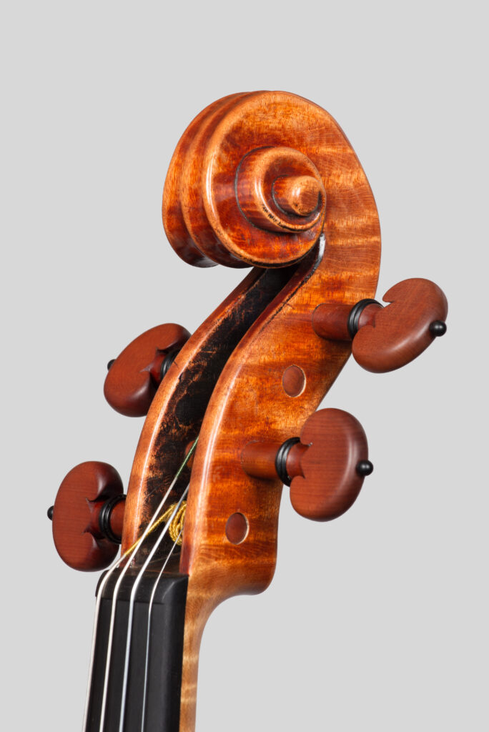 Scroll on Violin by Justin Hess