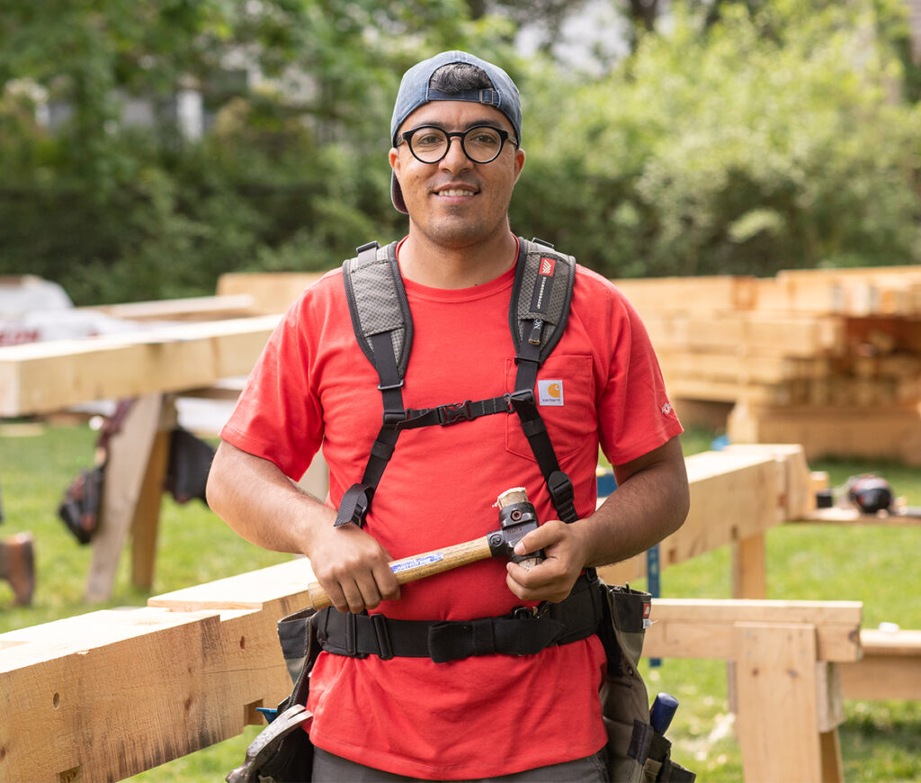 Wali on a Carpentry job site