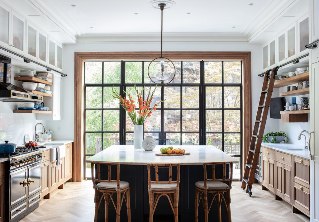 Interior by Adams + Beasley - view of a kitchen with large windows