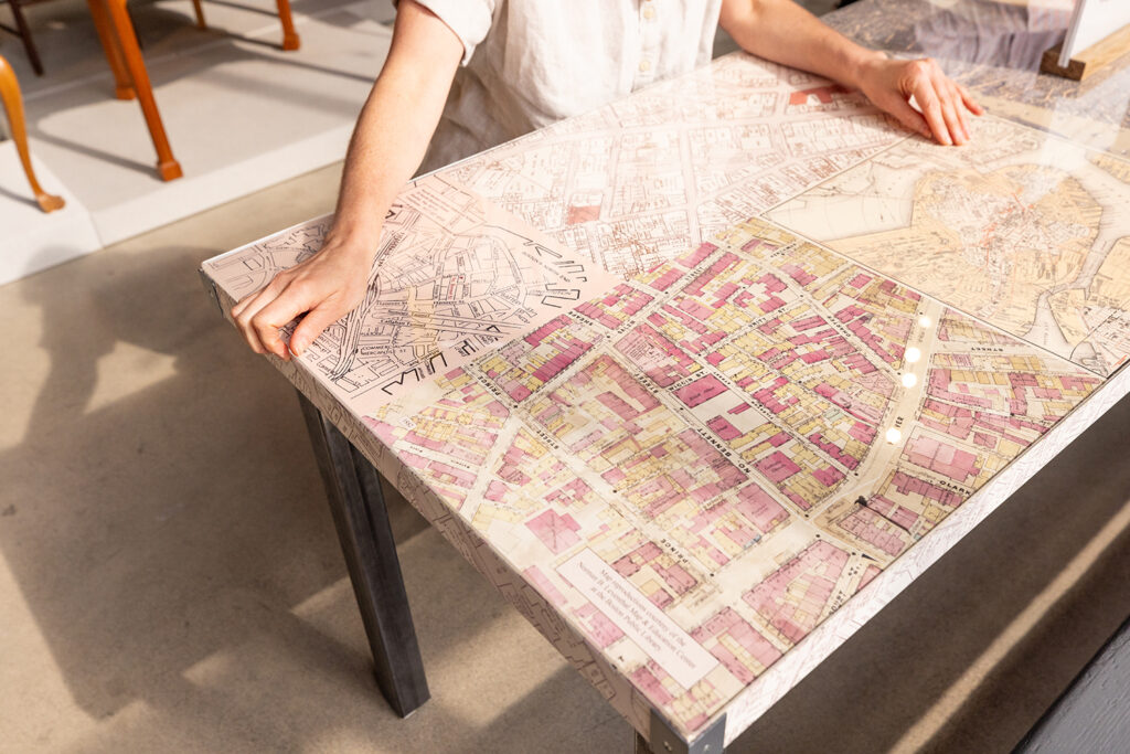 View of the map table