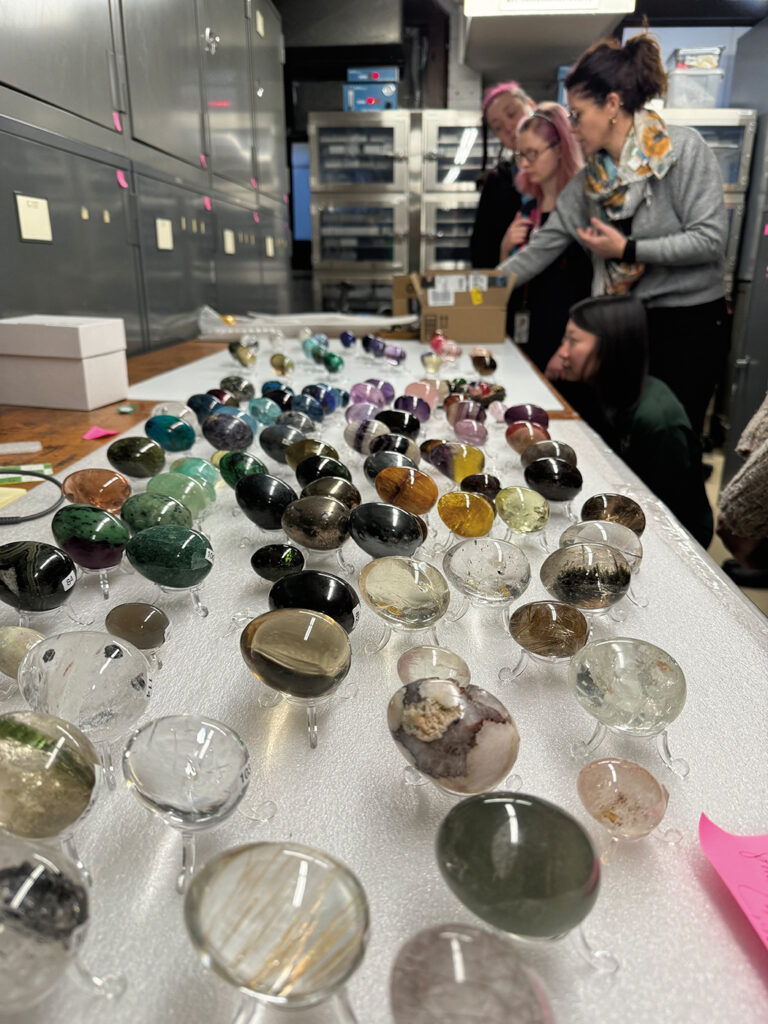 Jewelry Making & Repair students at Harvardʼs Mineralogical and Gemological Museum