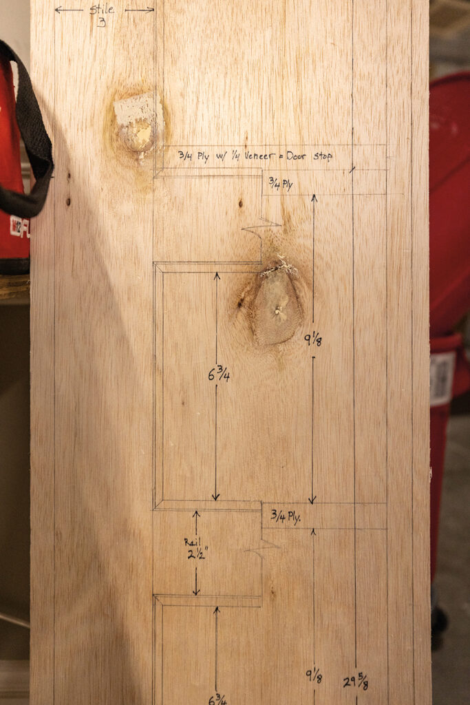 Drawing of the cabinet dimensions