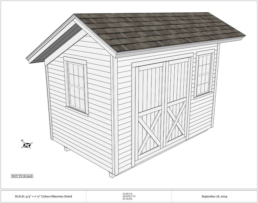 Drawing of the sheds made by Carpentry