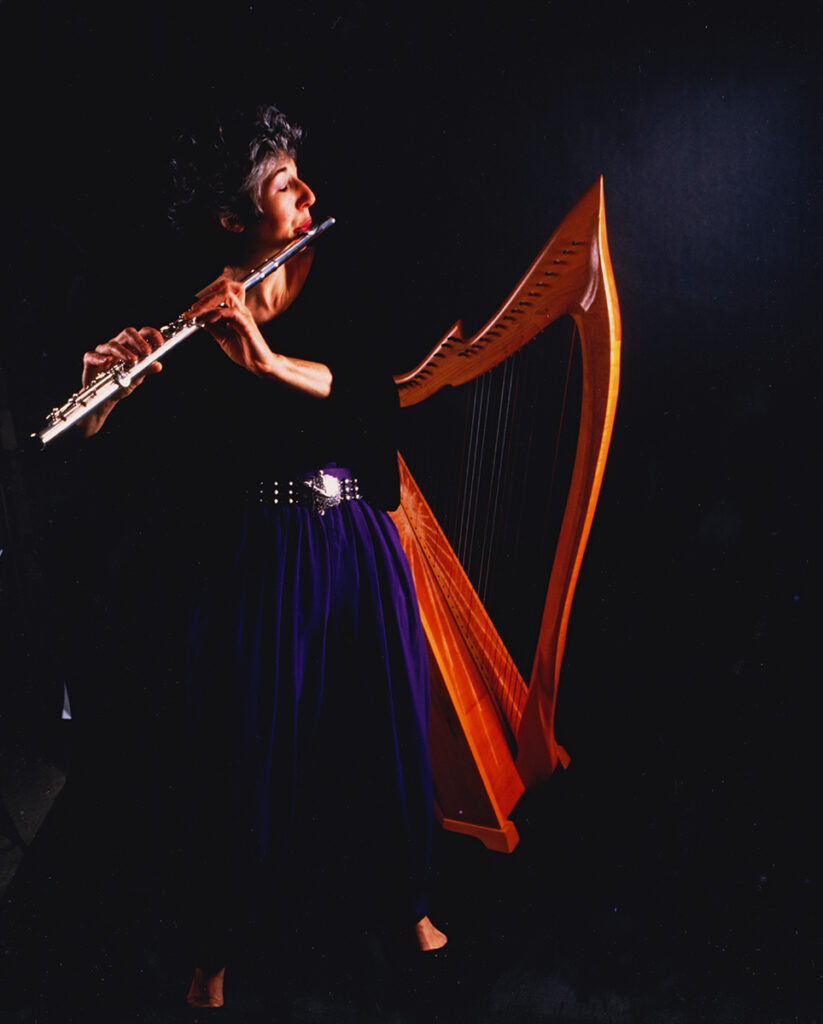 Laurel Emrys playing the flute