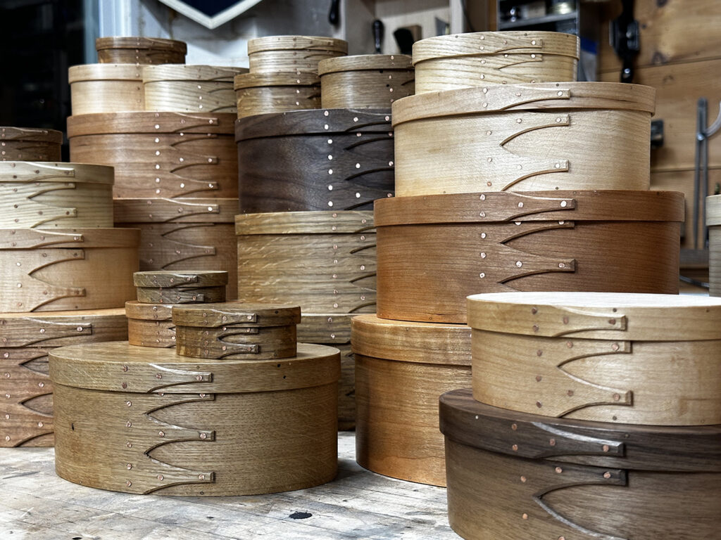 Shaker Oval Boxes made by Kolin Schmidt CF ’21