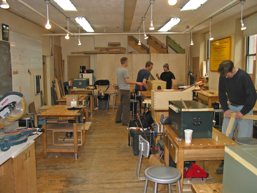 The Preservation Carpentry benchroom at the Arlington site in 2003
