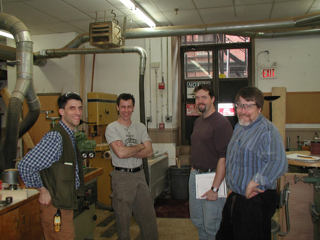 Preservation Carpentry faculty and students at the Arlington site in 2003