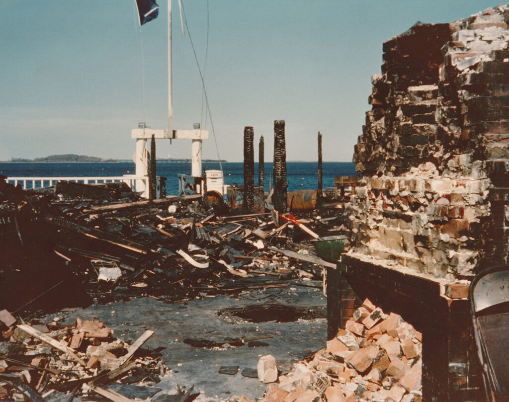 The aftermath of the fire